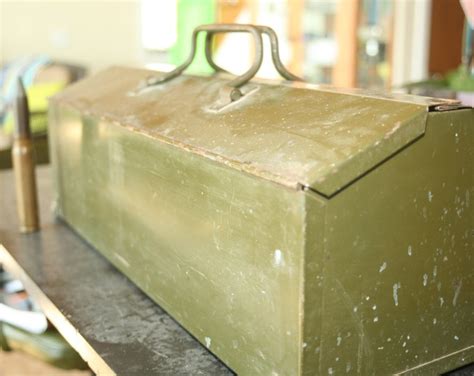 mcaleer metal box|Vintage McAleer & Co. Galvanized Metal Military Green Tool Box .